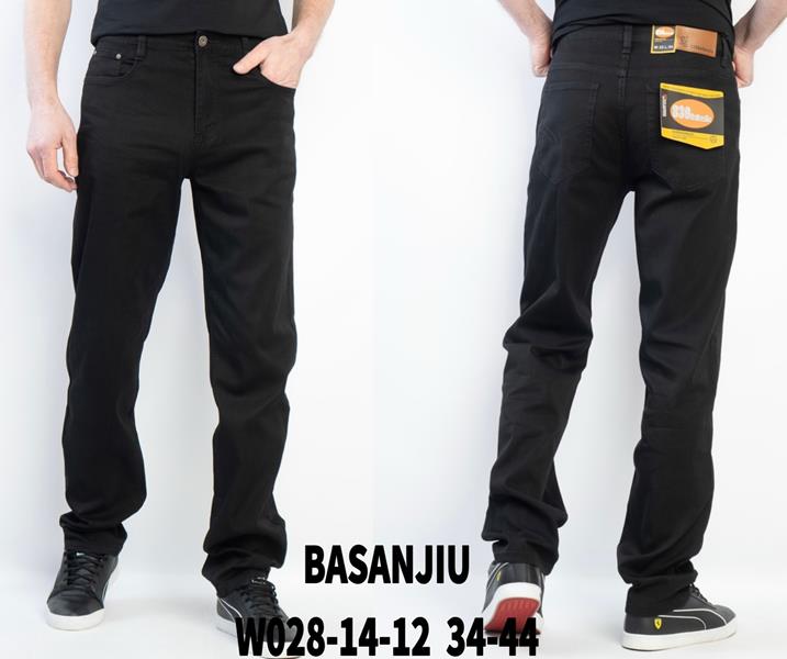 Джинсы Basanjiu (34-44) W028-14-12 black (деми)