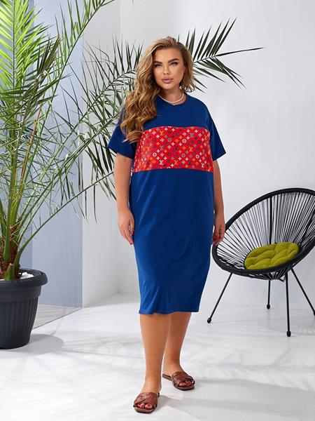 Платье BAT (42-56) 731 blue-red (лето)