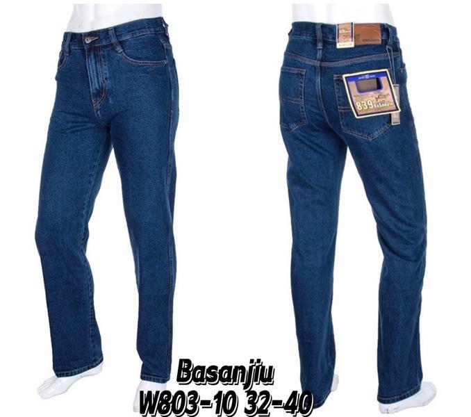 Джинсы Basanjiu (32-40) W803-10 navy (деми)