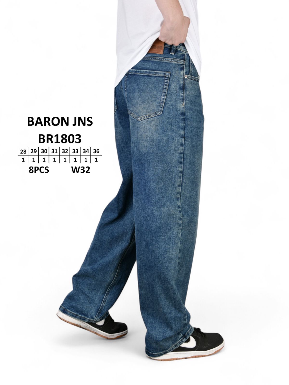 Джинсы God Baron (28-36) BR1803 blue (деми)