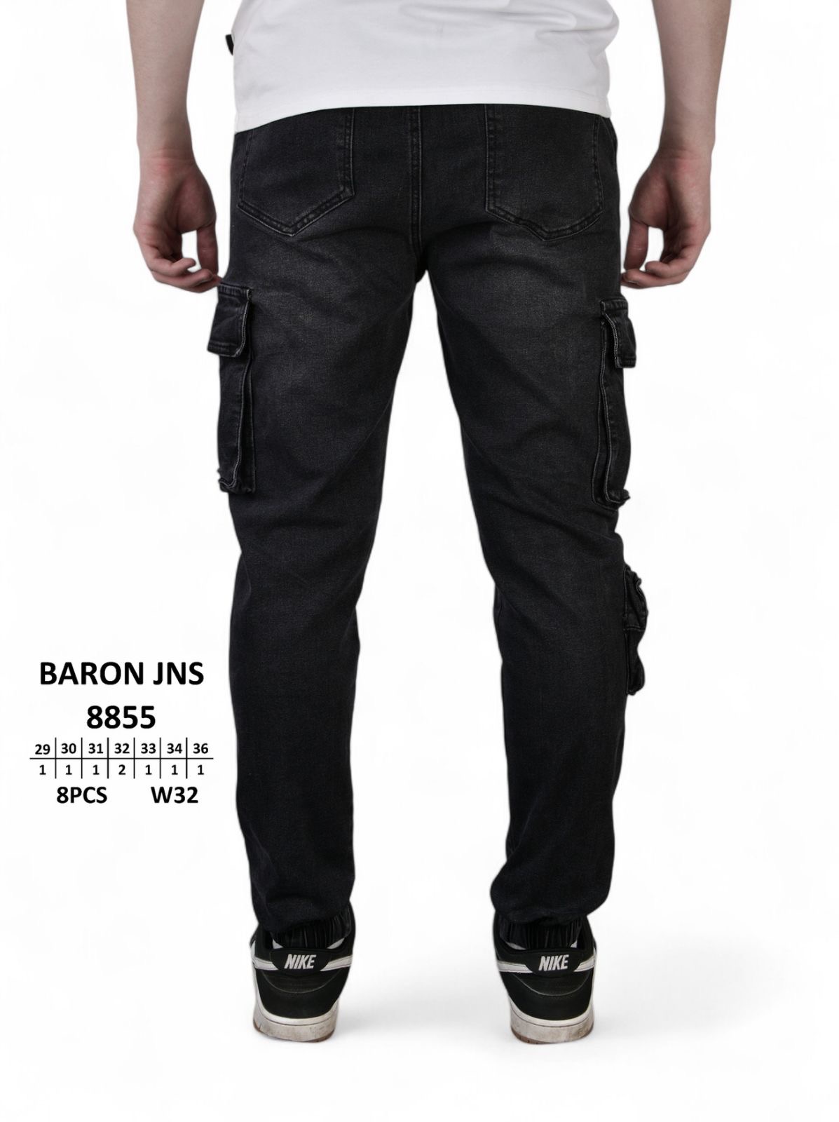 Джинсы God Baron (29-36) 8855 black (деми)