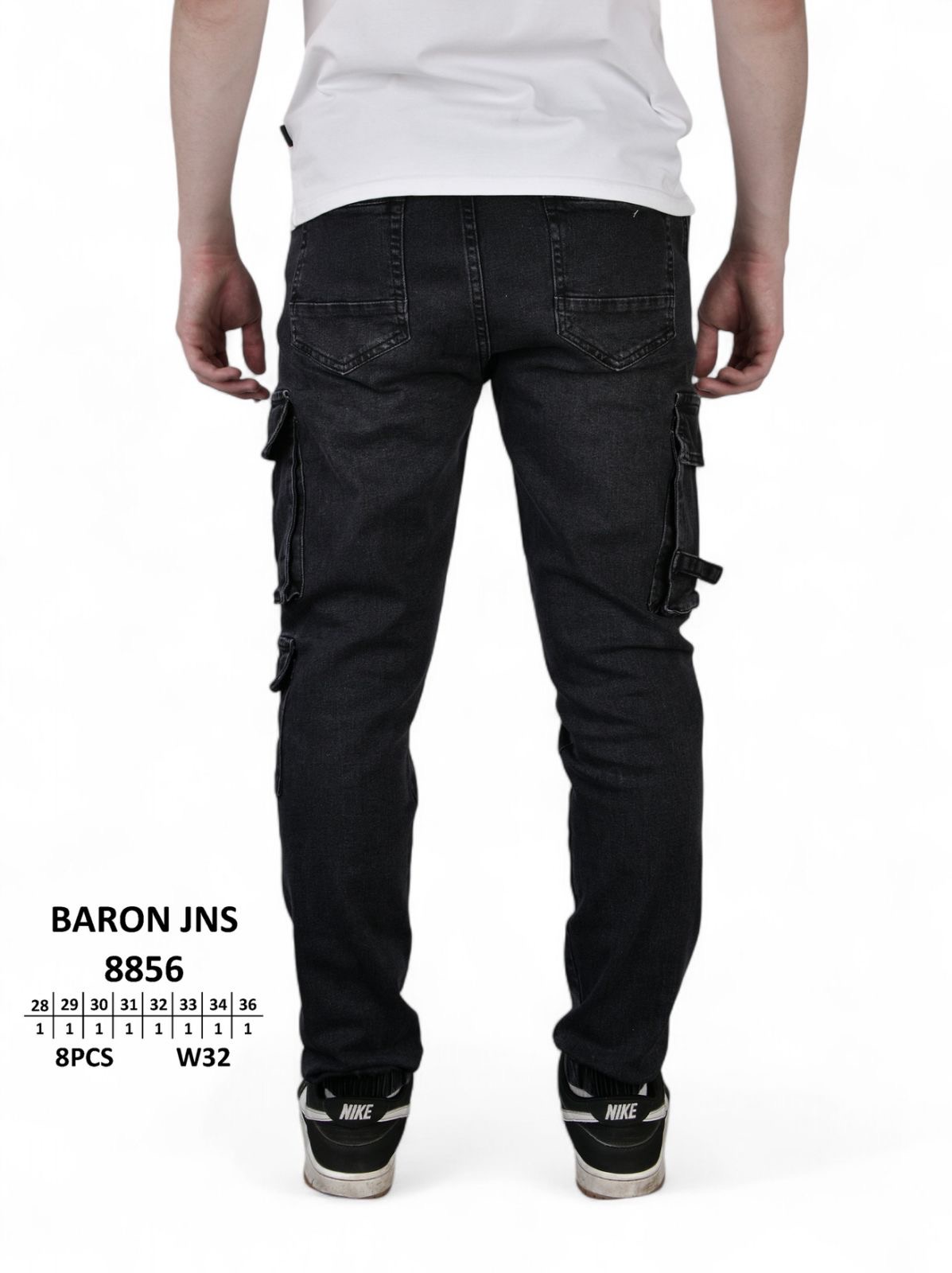 Джинсы God Baron (28-36) 8856 black (деми)