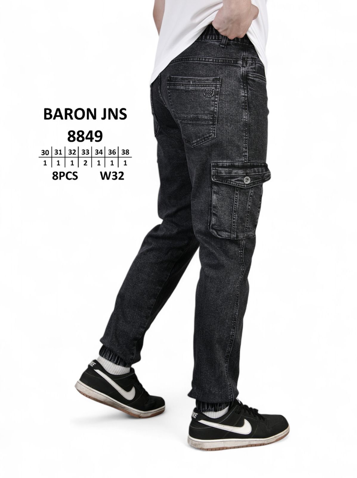 Джоггеры God Baron (30-38) 8849 black (деми)