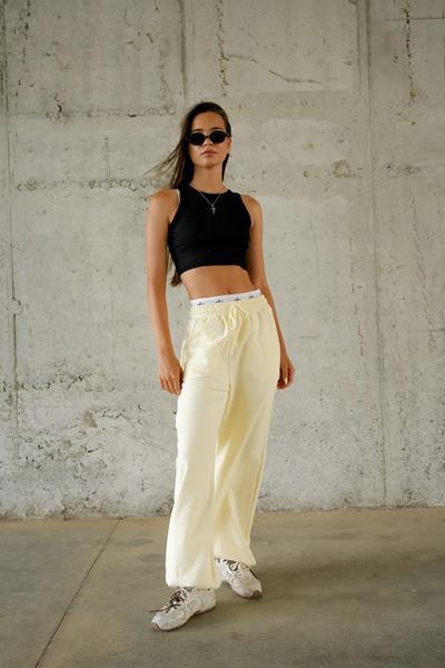 Штаны спорт Little Secret (M-XL) 19717 yellow (деми)