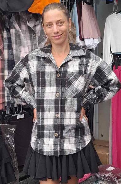 Рубашка Arina (42-52) 1637 black (деми)