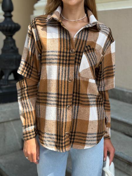 Рубашка Arina (42-48) 2473 brown (деми)