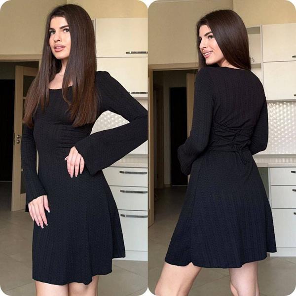 Платье Arina (42-48) 3086 black (деми)