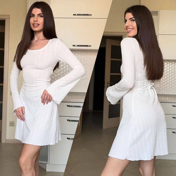 Платье Arina (42-48) 3086 white (деми)