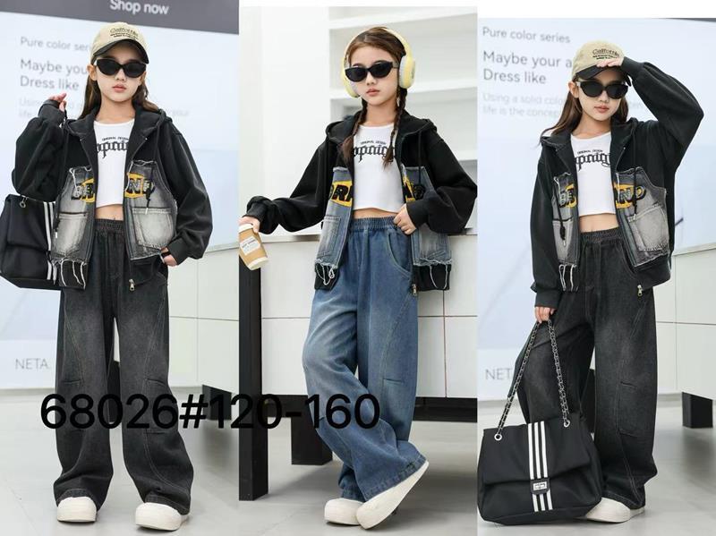 Костюм спорт Delfinka (120-160) 69026 black (деми)