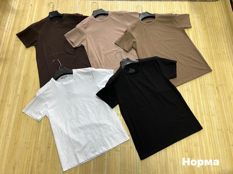 Футболка Navas (M-3XL) NV626 d.brown (лето)