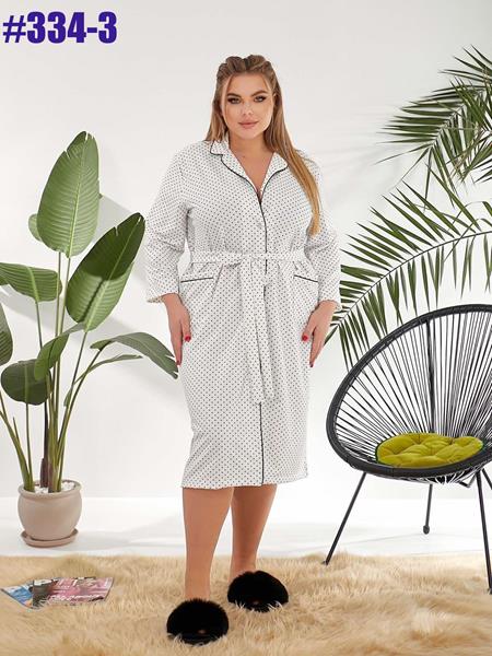 Халат BAT (44-54) 334-3 white (деми)