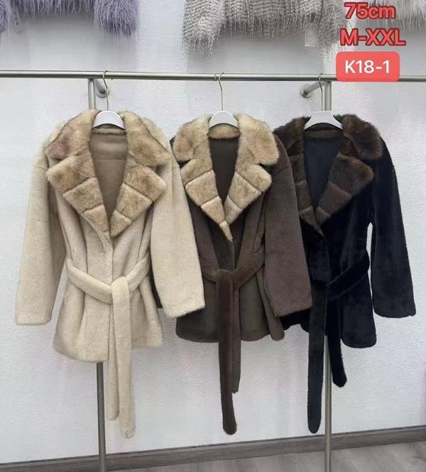 Пальто LiOpt (M-2XL) K18-1 brown (деми)