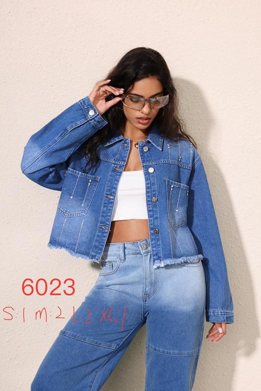 Куртка NewJeans (S-XL) 6023 l.blue (деми)
