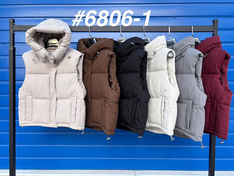 Жилетка Oukali (M-2XL) 6806-1 beige (деми)