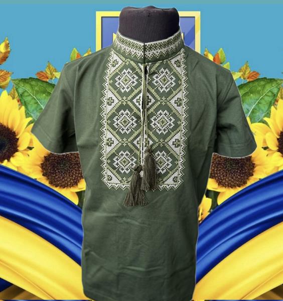 Вышиванка Miki Maki (110-164) MM3 khaki (лето)