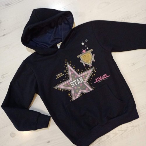 Худи Malibu2 (9-13) 12745 black (зима) Malibu2 12745 black