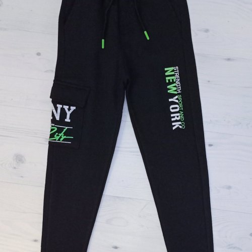 Штаны спорт Malibu2 (9-12) ML12 black (зима) Malibu2 ML12 black