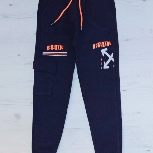 Штаны спорт Malibu2 (5-8) ML17 navy (зима) Malibu2 ML17 navy