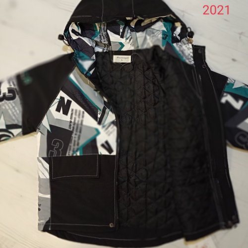 Куртка Malibu2 (8-11) 2021 black-green (деми) Malibu2 2021 black-green