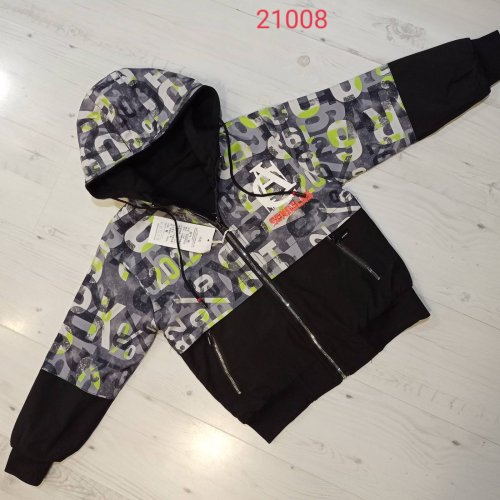 Куртка Malibu2 (9-12) 21008 black-grey (деми) Malibu2 21008 black-grey