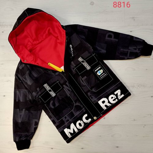 Куртка Malibu2 (150-180) 8816 black-red (деми) Malibu2 8816 black-red