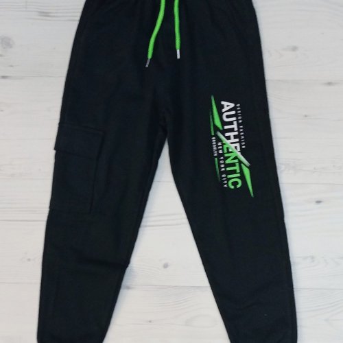 Штаны спорт Malibu2 (9-12) ML40 black (деми) Malibu2 ML40 black