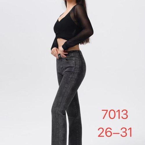 Джинсы NewJeans (26-31) 7013 black (деми) NewJeans 7013 black