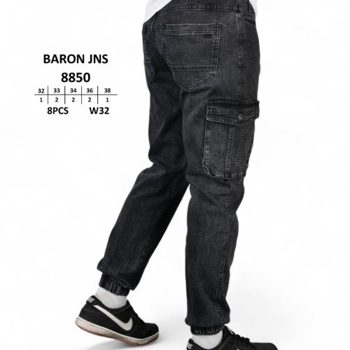 Джинсы God Baron (32-38) 8850 black (деми) God Baron 8850 black