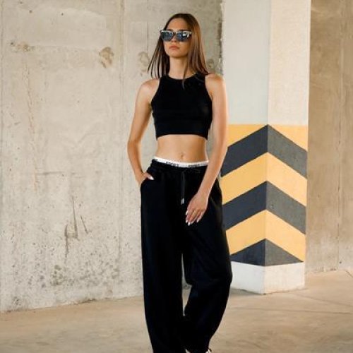 Штаны спорт Little Secret (S-L) 20031 black (деми) Little Secret 20031 black