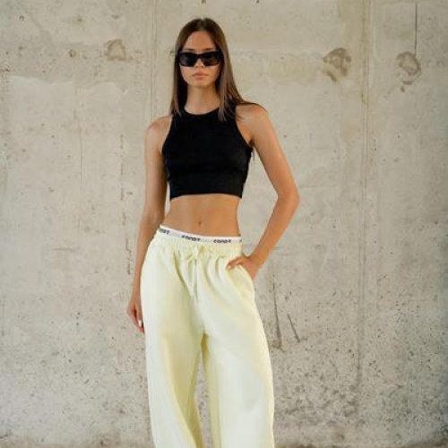 Штаны спорт Little Secret (S-L) 20031 yellow (деми) Little Secret 20031 yellow