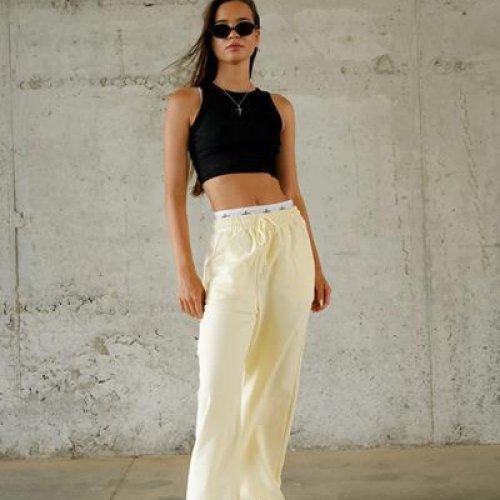 Штаны спорт Little Secret (M-XL) 19717 yellow (деми) Little Secret 19717 yellow