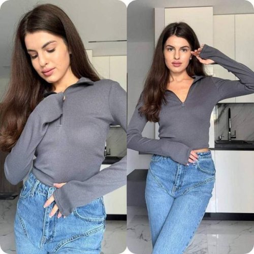 Топ Arina (42-48) 1520 grey (деми) Arina 1520 grey