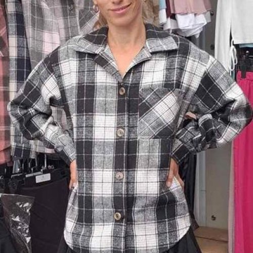 Рубашка Arina (42-52) 1637 black (деми) Arina 1637 black