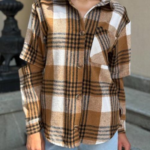 Рубашка Arina (42-48) 2473 brown (деми) Arina 2473 brown