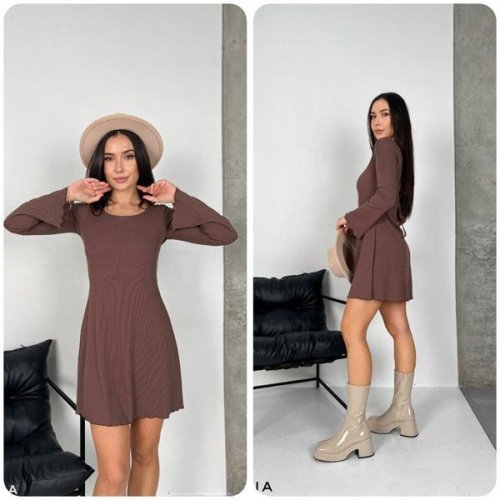 Платье Arina (42-48) 3057 brown (деми) Arina 3057 brown