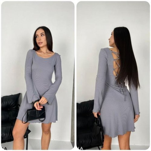 Платье Arina (42-48) 3057 grey (деми) Arina 3057 grey