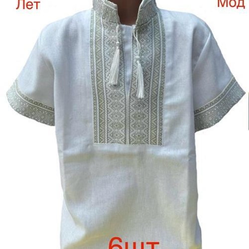 Вышиванка Надийка (7-12) 098-2 white (лето) Надийка 098-2 white