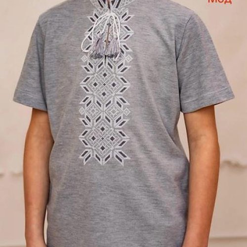 Вышиванка Надийка (122-158) 429 grey (лето) Надийка 429 grey