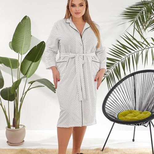 Халат BAT (44-54) 334-3 white (деми) BAT 334-3 white