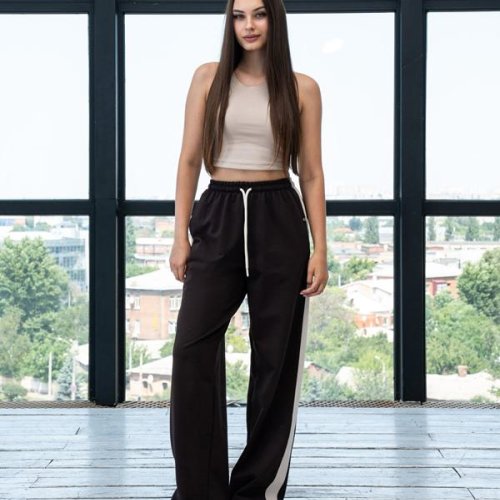 Штаны спорт AZNA (S-XL) Б17 brown (деми) AZNA Б17 brown