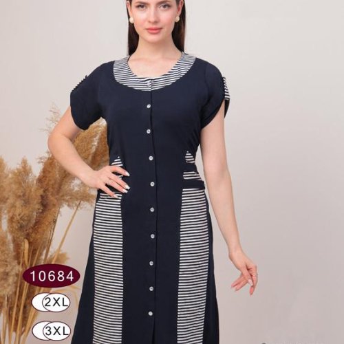 Халат Imlion (2XL-5XL) 10684 black (лето) Imlion 10684 black