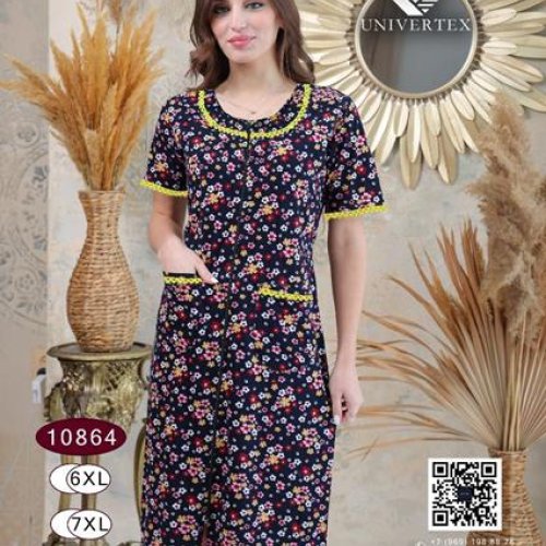 Халат DiColor (6XL-9XL) 10864 navy (лето) DiColor 10864 navy