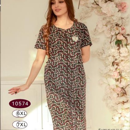 Халат DiColor (6XL-9XL) 10574 black (лето) DiColor 10574 black