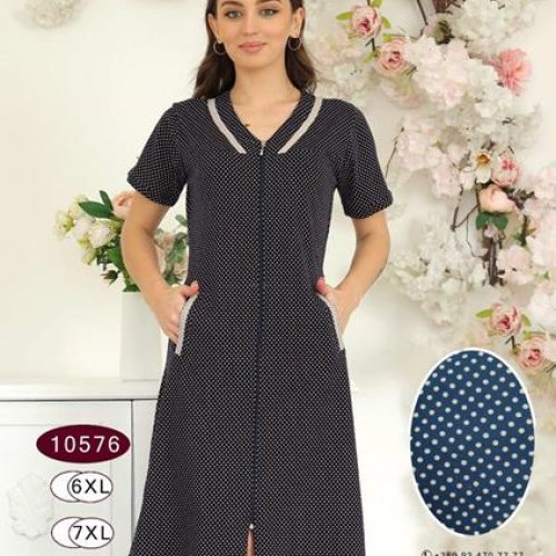 Халат DiColor (6XL-9XL) 10576 black (лето) DiColor 10576 black