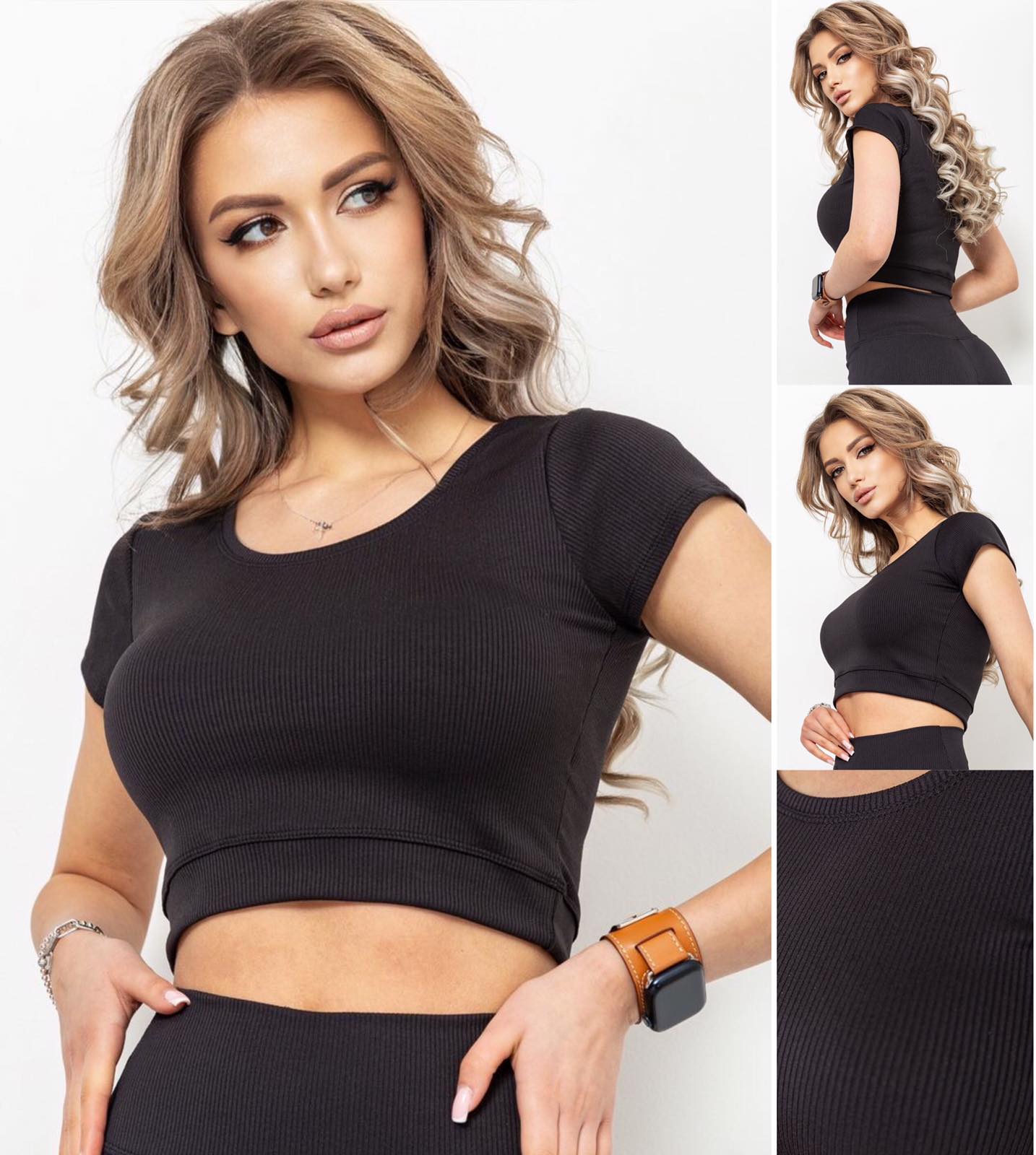 Топ Relaxwear (S-XL) 332 black (лето)