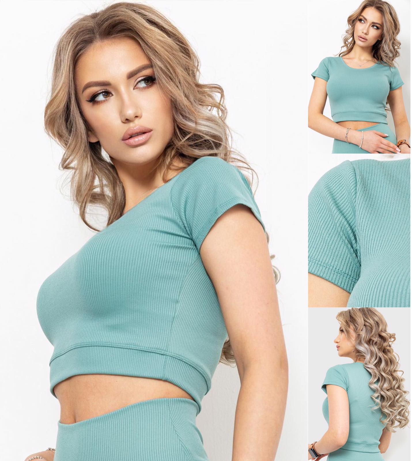 Топ Relaxwear (S-XL) 335 l.blue (лето)