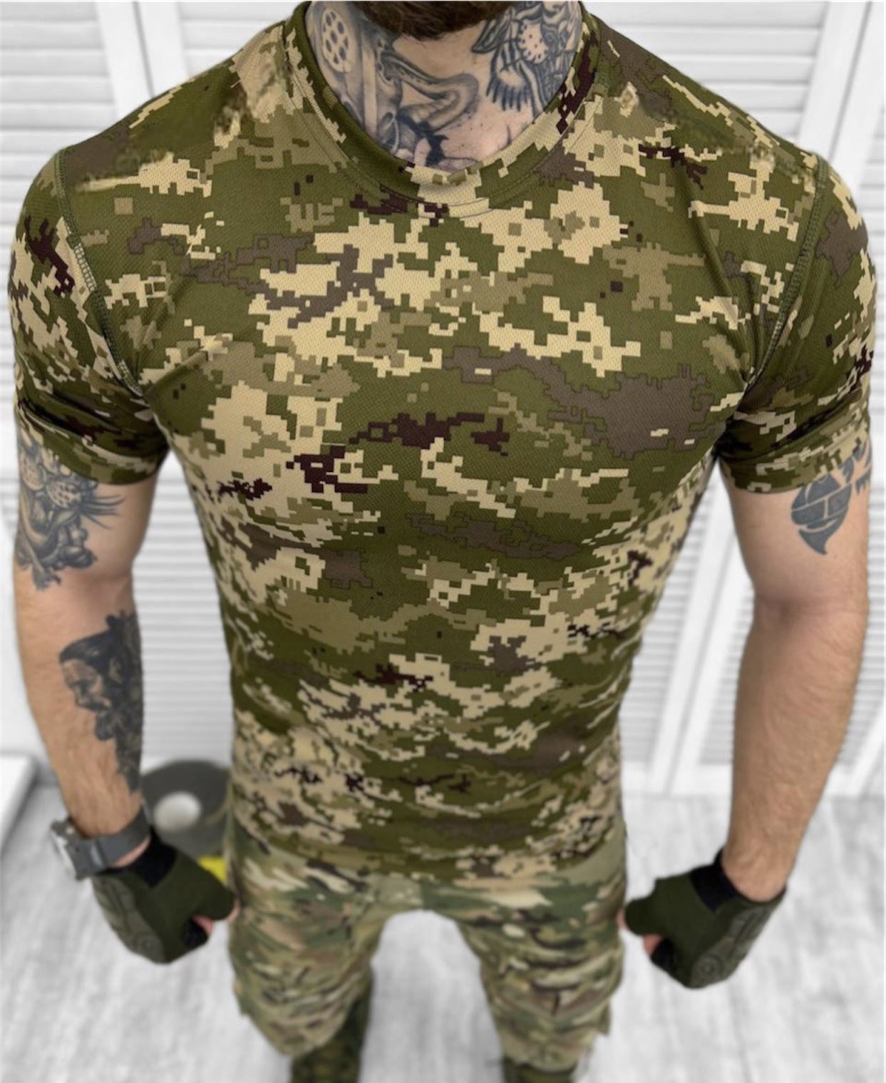 Футболка Madoka (M-3XL) 25 khaki (лето)