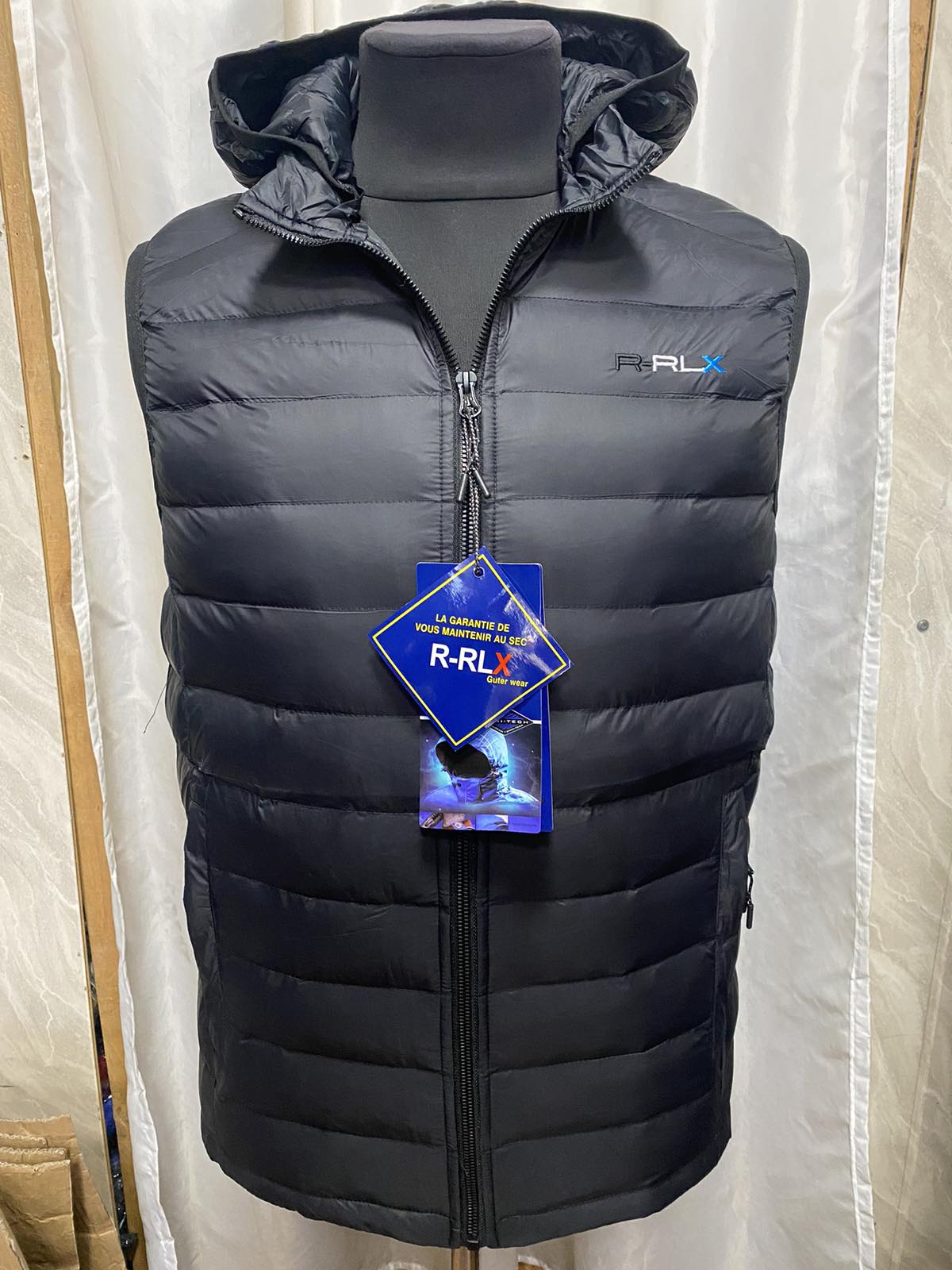 Жилетка RLX (M-3XL) 171 black (деми)