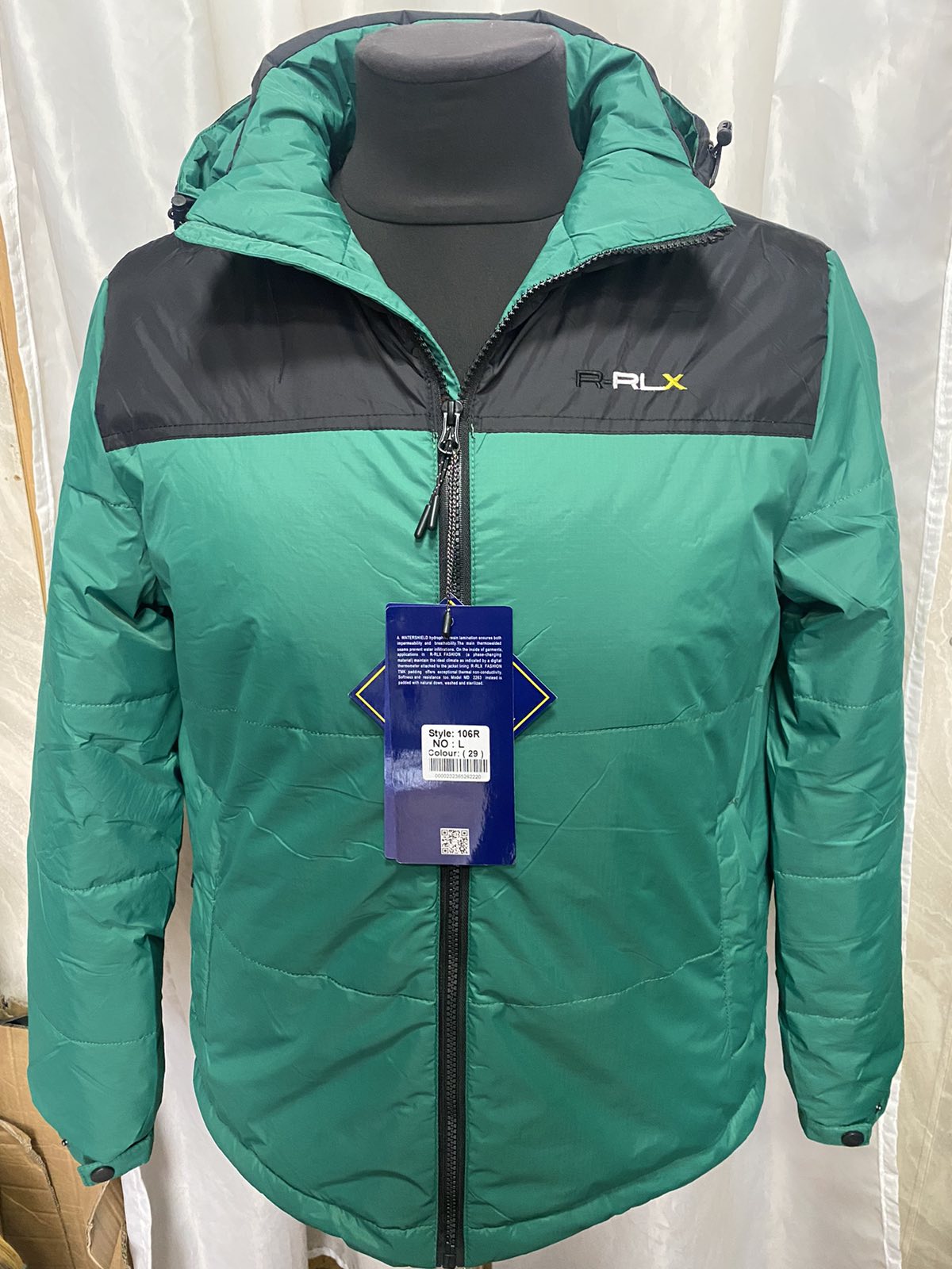 Куртка RLX (M-3XL) 116 green (деми)