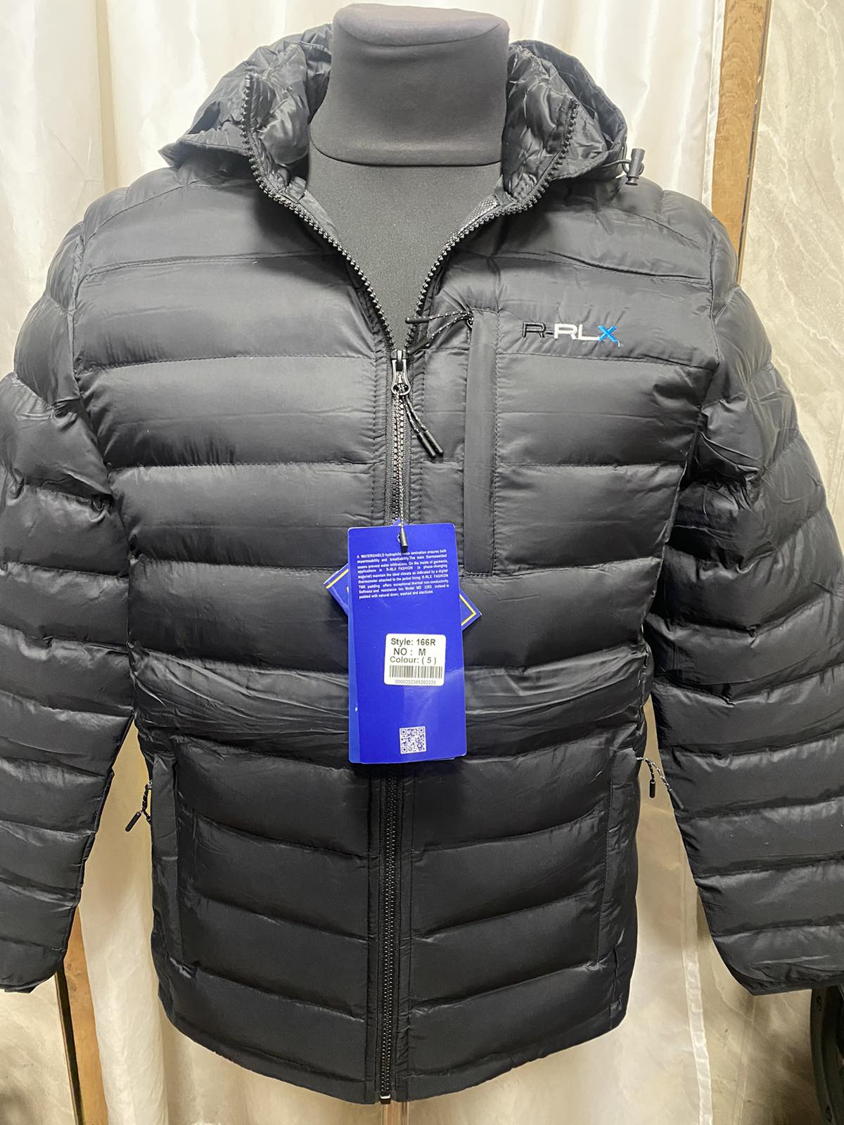 Куртка RLX (M-3XL) 166 black (деми)